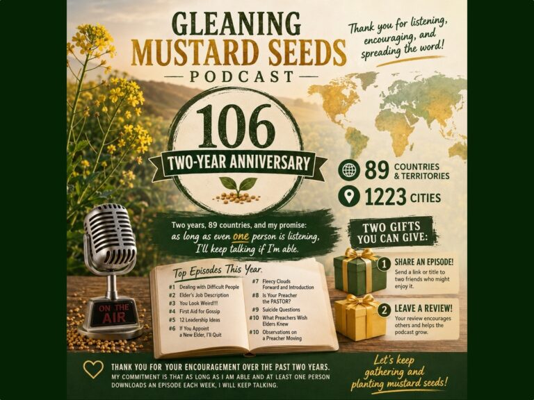 Two-year anniversary of Gleaning Mustard Seeds