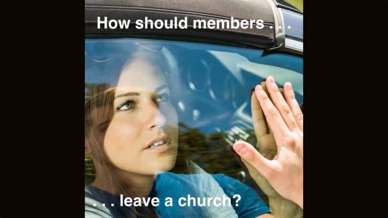How should members leave a congregation?